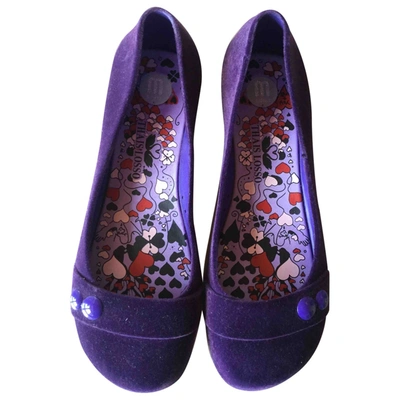 Pre-owned Melissa Ballet Flats In Purple