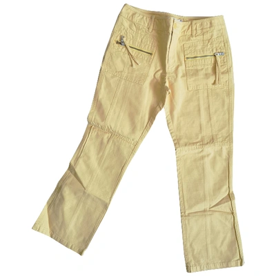 Pre-owned Comptoir Des Cotonniers Trousers In Yellow