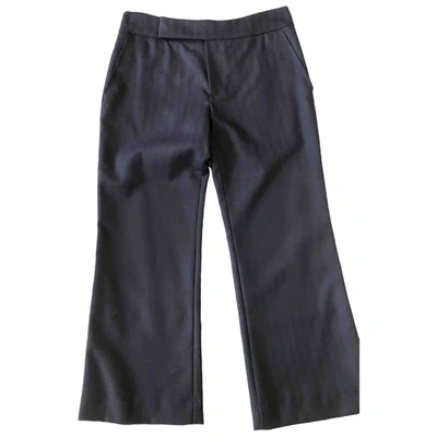 Pre-owned Marni Wool Straight Pants In Blue