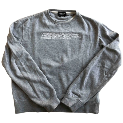 Pre-owned Calvin Klein 205w39nyc Grey Cotton Knitwear & Sweatshirt