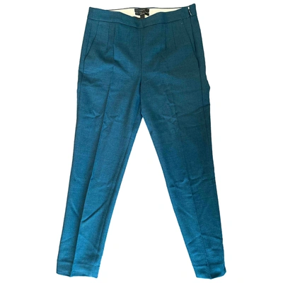 Pre-owned Jcrew Wool Chino Trousers In Green