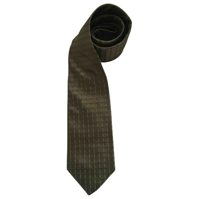 Pre-owned Guy Laroche Silk Tie In Green