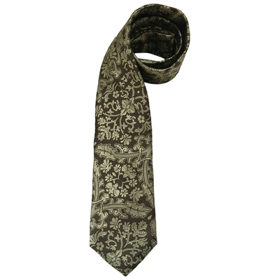 Pre-owned Ted Baker Silk Tie In Green