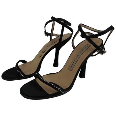 Pre-owned Diego Dolcini Cloth Sandals In Black