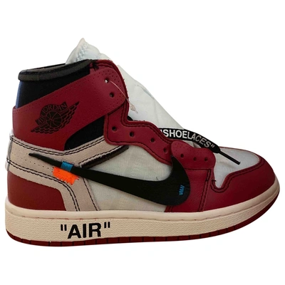 Pre-owned Nike X Off-white Air Jordan 1 Red Leather Trainers