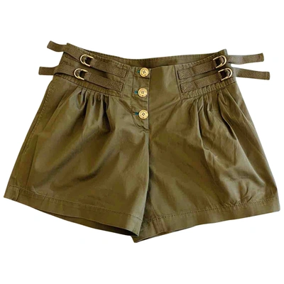 Pre-owned Moschino Cheap And Chic Khaki Cotton Shorts
