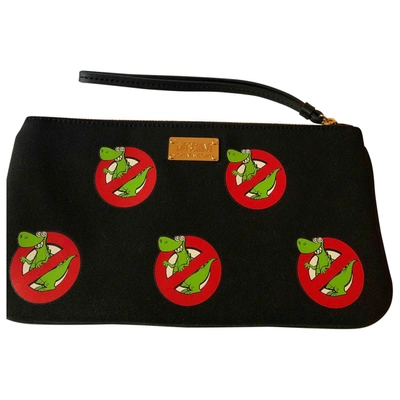 Pre-owned Moschino Cheap And Chic Cloth Clutch Bag In Black