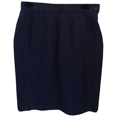 Pre-owned Saint Laurent Mid-length Skirt In Navy