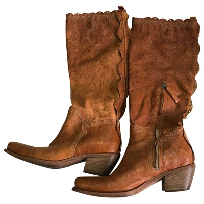 Pre-owned Ermanno Scervino Leather Boots In Brown