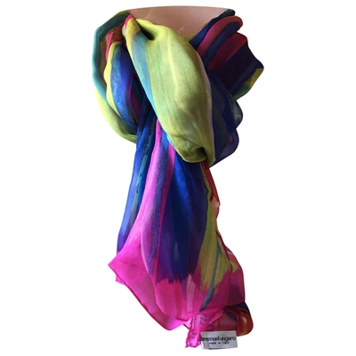 Pre-owned Emanuel Ungaro Silk Neckerchief In Multicolour