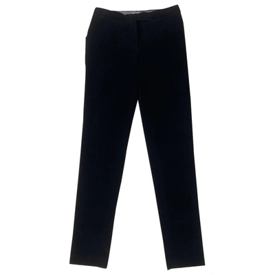 Pre-owned Miu Miu Velvet Straight Pants In Black