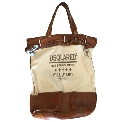 Pre-owned Dsquared2 Beige Leather Handbag