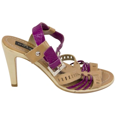 Pre-owned Etro Leather Sandals In Beige