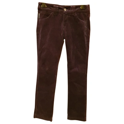 Pre-owned Armani Jeans Slim Jeans In Purple