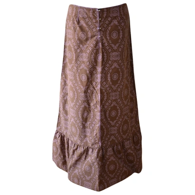 Pre-owned Philosophy Di Alberta Ferretti Maxi Skirt In Brown