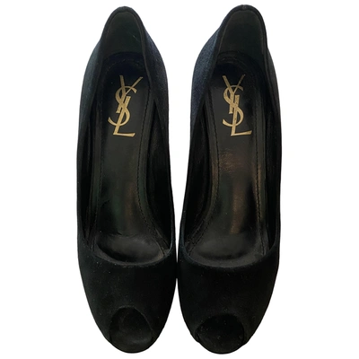 Pre-owned Saint Laurent Heels In Black