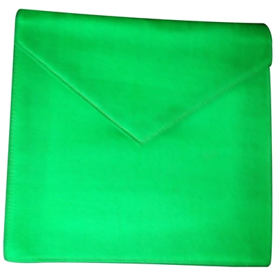 Pre-owned Versace Clutch Bag In Green