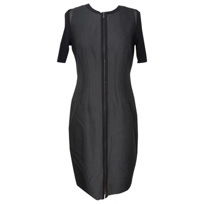 Pre-owned Elie Tahari Wool Mid-length Dress In Grey