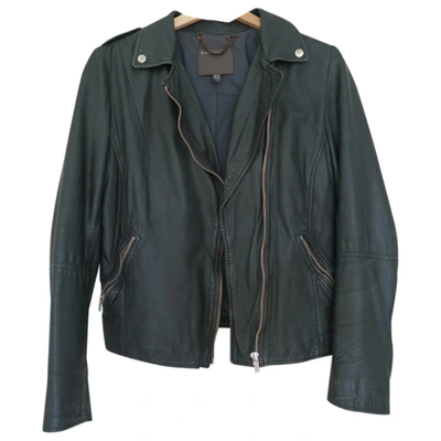 Pre-owned Muubaa Leather Jacket In Green