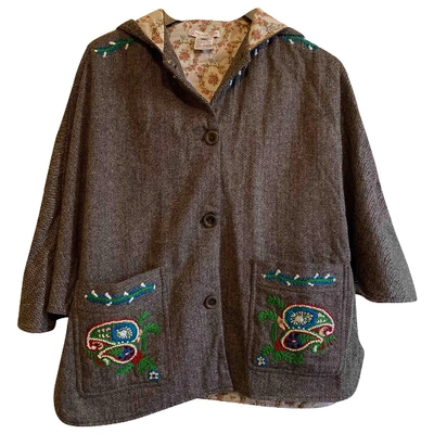 Pre-owned Paul & Joe Sister Wool Coat In Anthracite