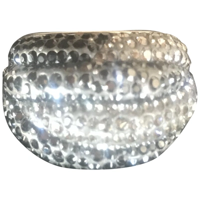 Pre-owned Swarovski Ceramic Ring In Anthracite