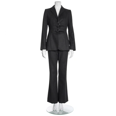 Pre-owned Valentino Wool Jumpsuit In Grey