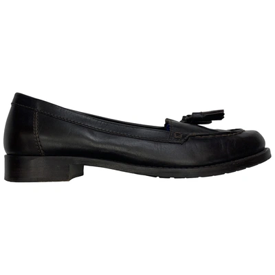 Pre-owned Moncler Brown Leather Flats