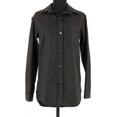 Pre-owned Current Elliott Leather Top In Black