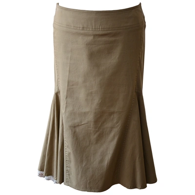 Pre-owned Diane Von Furstenberg Mid-length Skirt In Beige