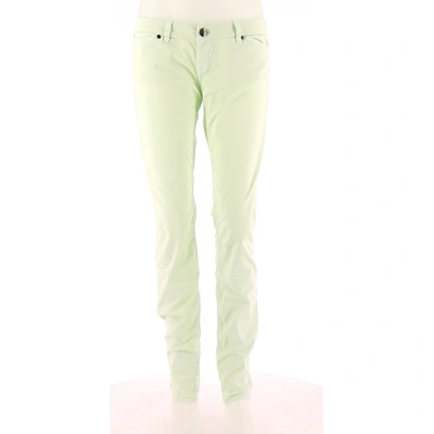 Pre-owned Pinko Trousers In Green