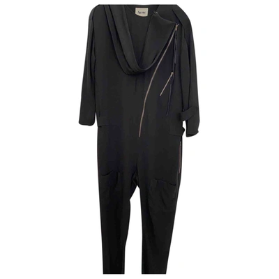 Pre-owned Acne Studios Silk Jumpsuit In Black