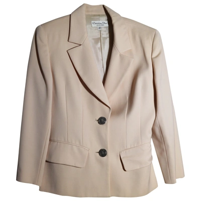 Pre-owned Dior Wool Blazer In Pink