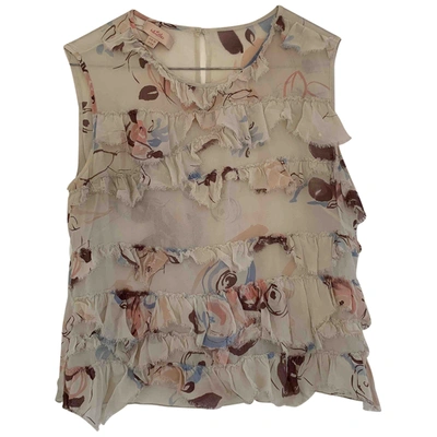Pre-owned Whistles Silk Blouse In Beige