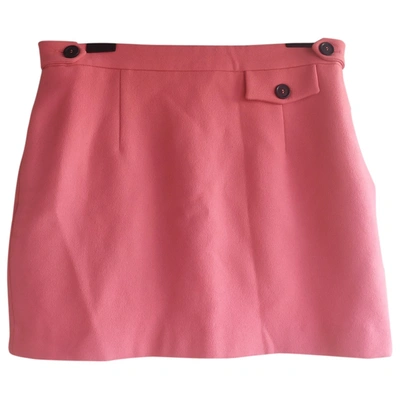 Pre-owned Paul & Joe Pink Wool Skirt