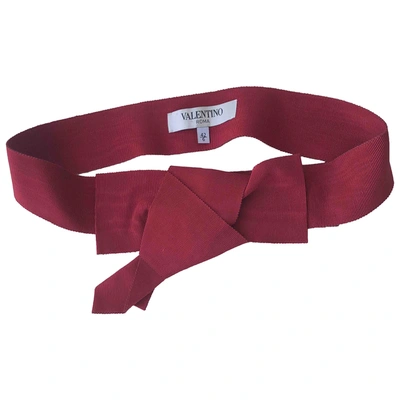 Pre-owned Valentino Garavani Cloth Belt In Red