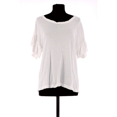Pre-owned Current Elliott White Cotton Top