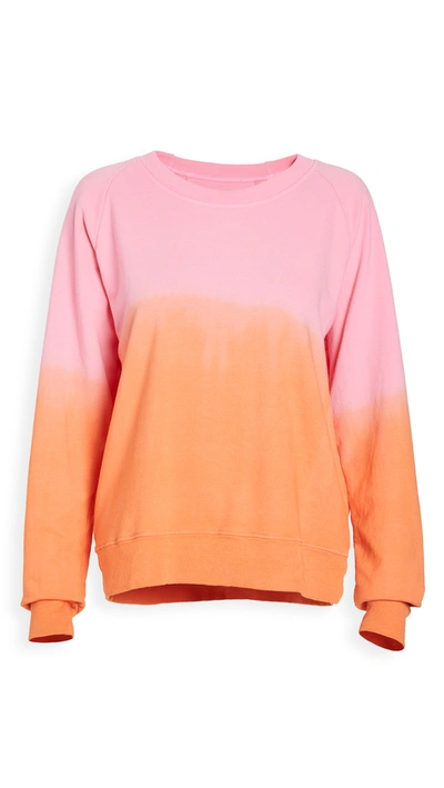 Splits59 Tilda Sweatshirt In Nectarine/pink Dip Dye