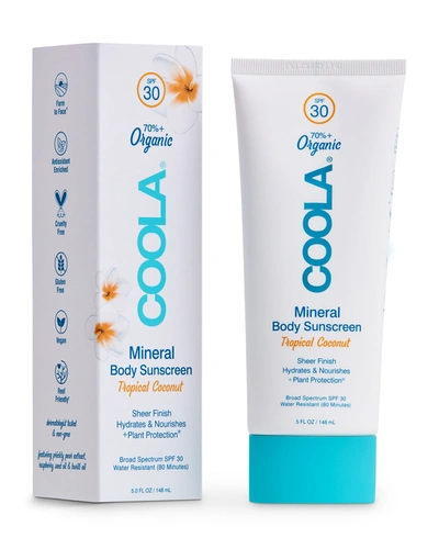 Coola Mineral Body Organic Sunscreen Lotion Spf 30 Tropical Coconut 5.0 oz/ 148 ml In N,a