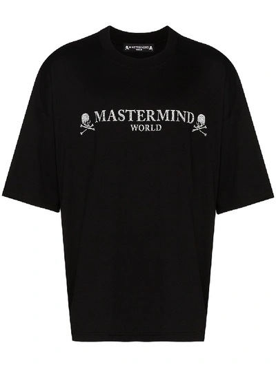 Mastermind Japan Logo-embroidered T-shirt In Black