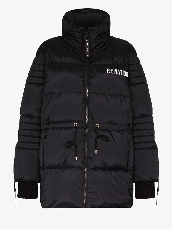 ramp run puffer jacket in black