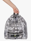 Adidas By Stella Mccartney Snakeskin-print Logo Backpack In Black