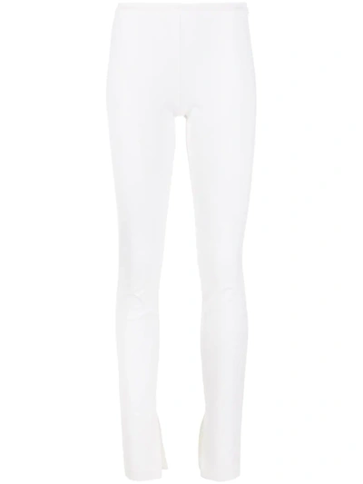 Pinko High-waist Skinny Fit Trousers In White