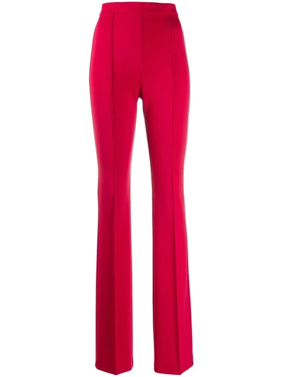 Pinko High-waisted Flared Trousers In Red