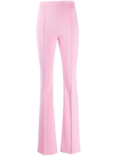 Pinko High-waisted Flared Trousers In Pink
