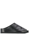 Moma Nagasaki Open-toe Slides In Black