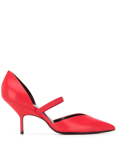 Pierre Hardy Pointed Kitten Heels In Red