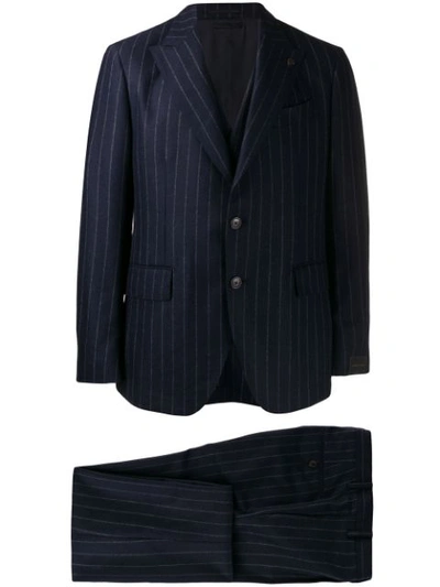 Gabriele Pasini Two-piece Pinstripe Suit In Blue