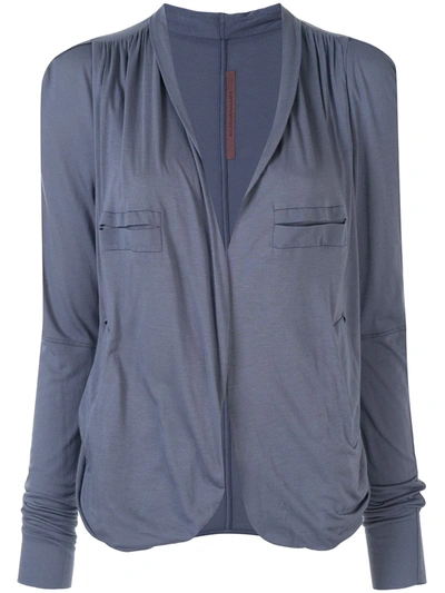 Rick Owens Slouchy Lightweight Cardigan In Blue