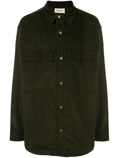 Fear Of God Chest Pockets Shirt Jacket In Green