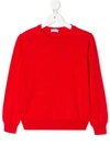 Siola Kids' Crew Neck Jumper In Red